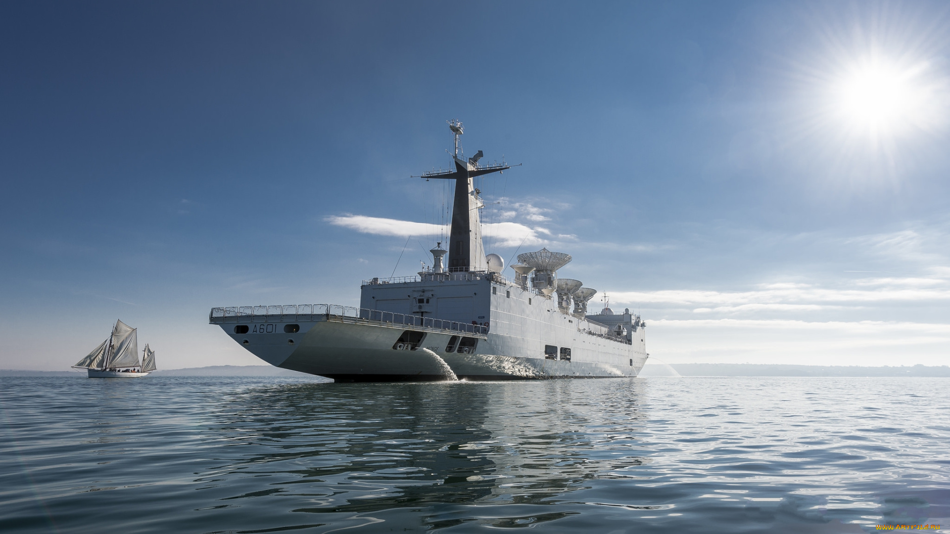 корабли, разные, вместе, океан