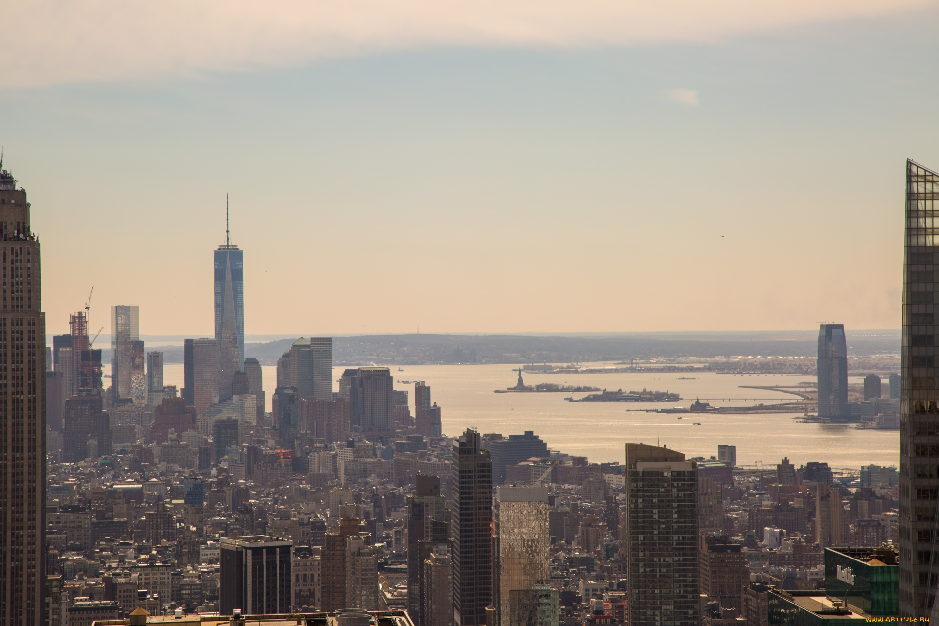 города, нью-йорк, , сша, дома, город