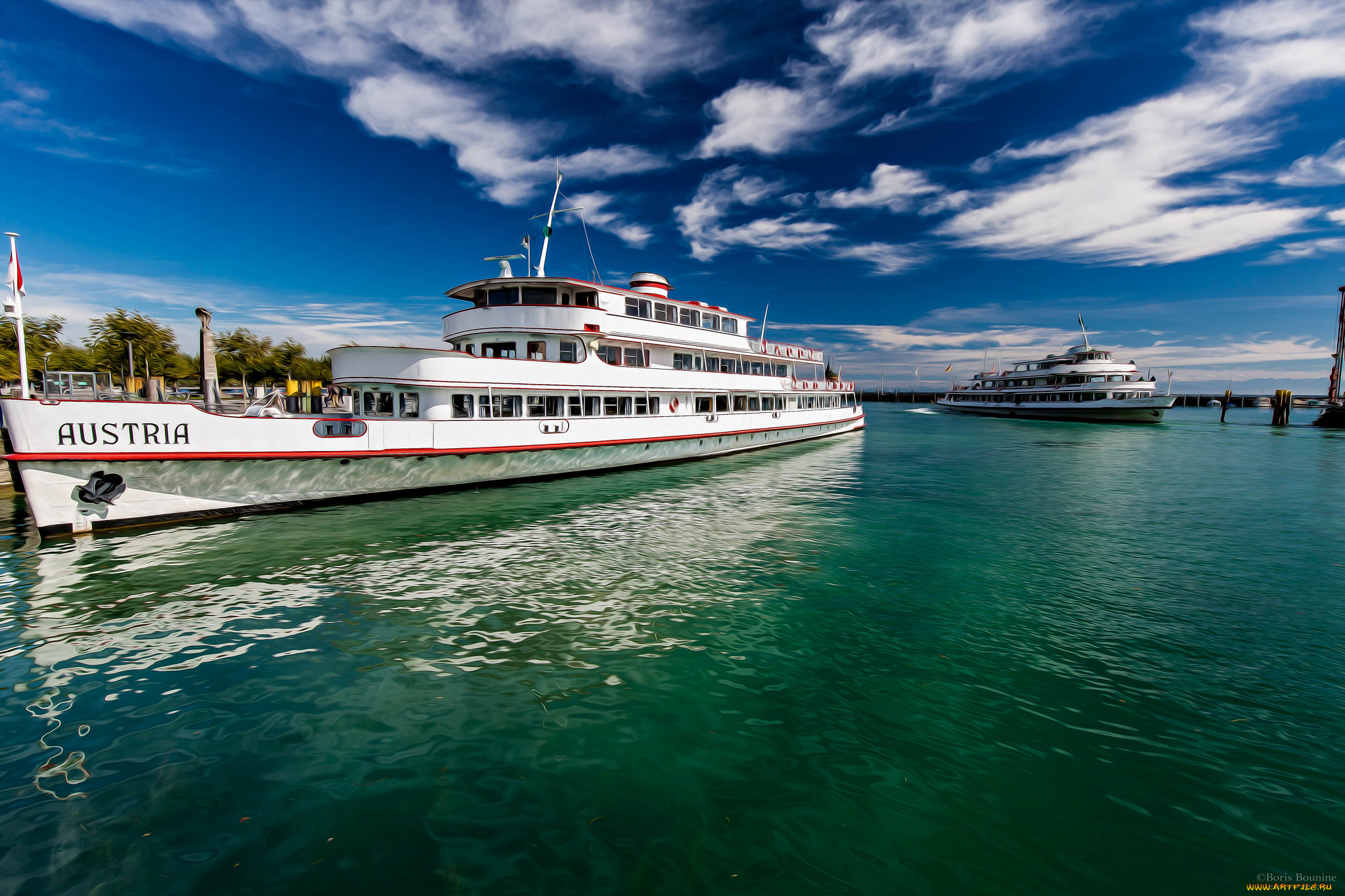 корабли, теплоходы, судно, прогулочное