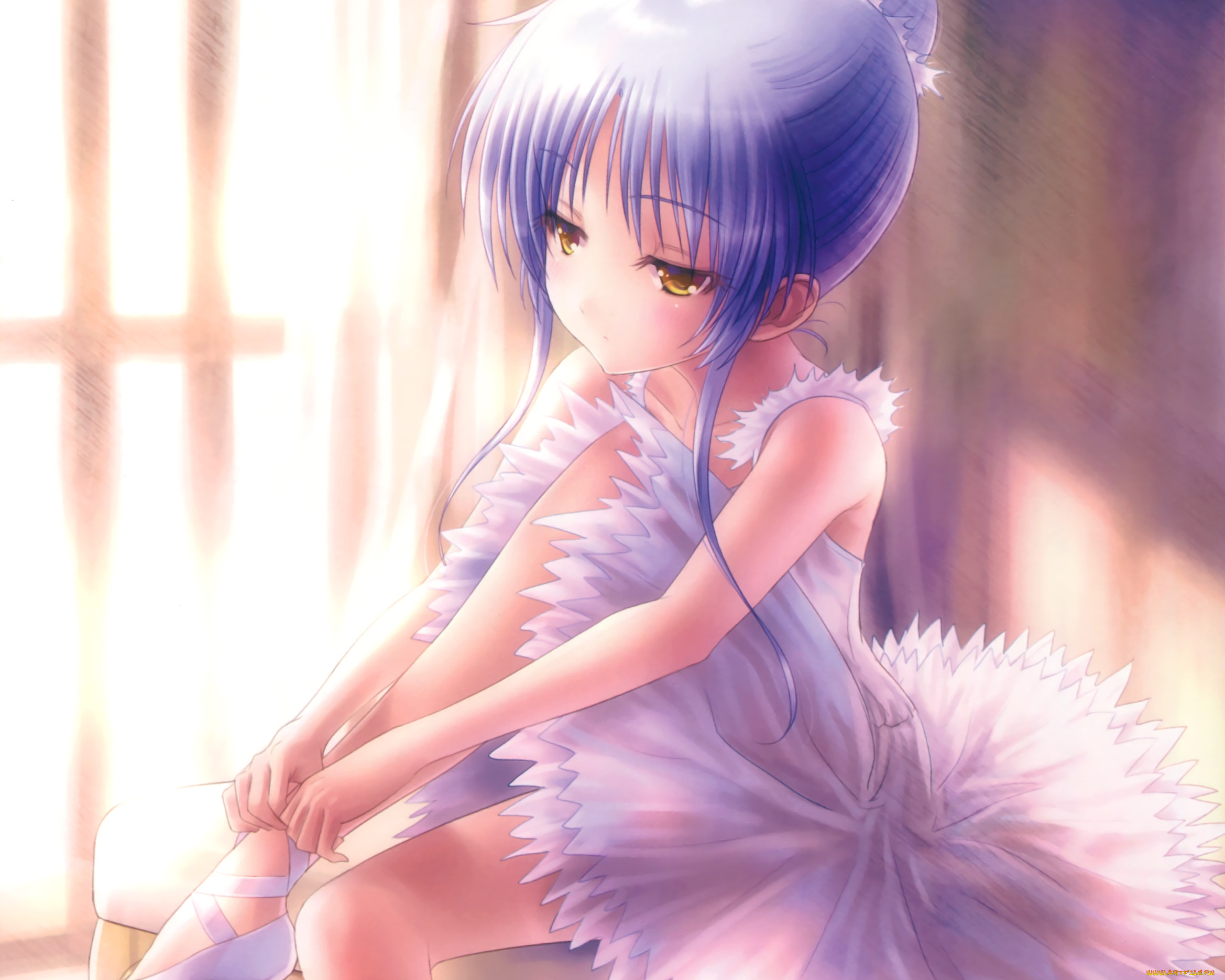 аниме, angel, beats, девушка, взгляд, фон