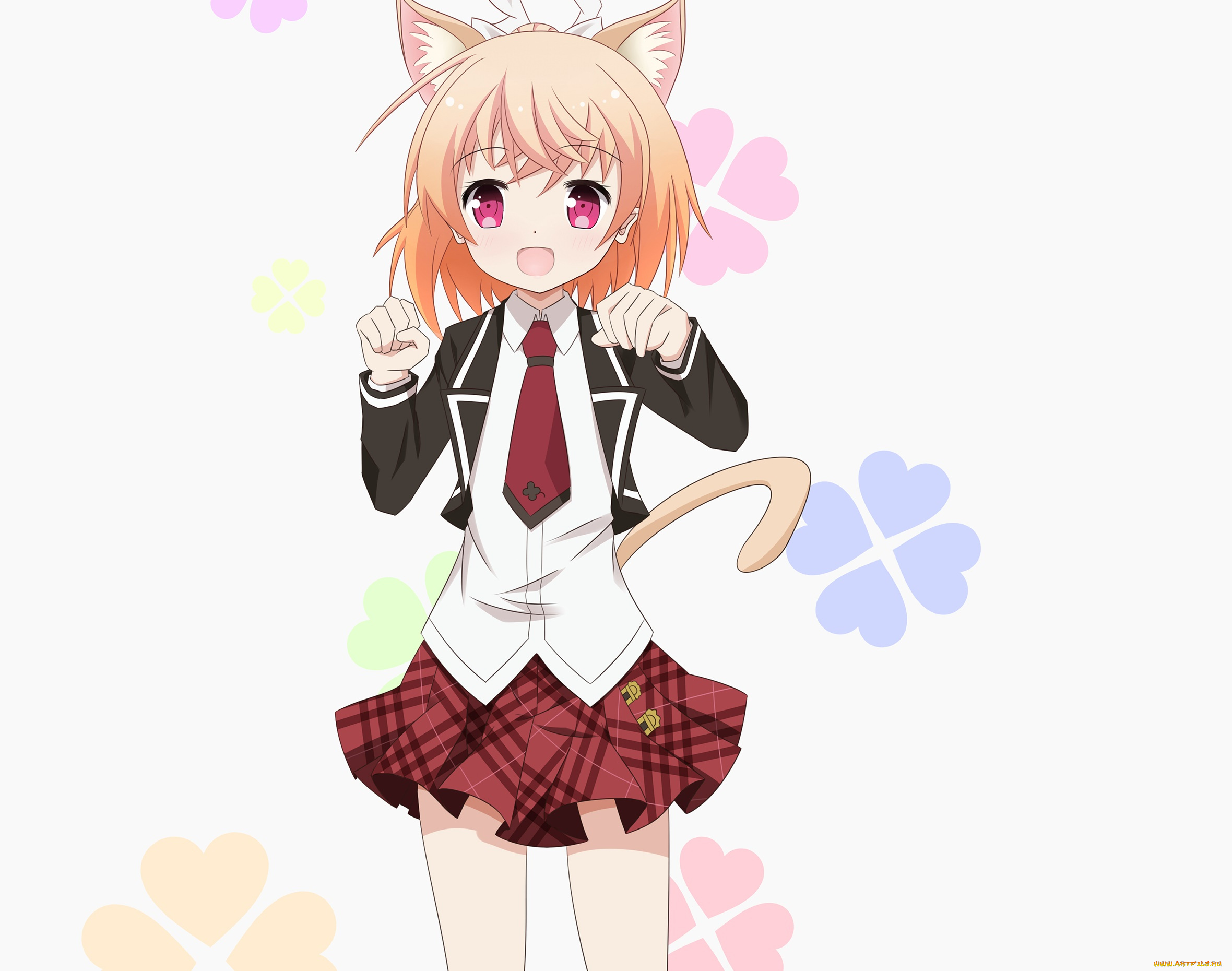 аниме, anne, happy, девушка, взгляд, фон