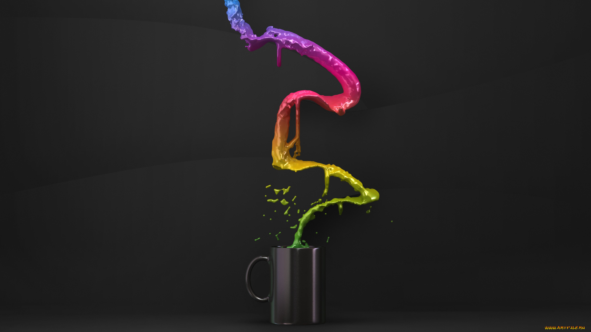 3д, графика, другое, , other, узор, фон, цвета, чашка, брызги