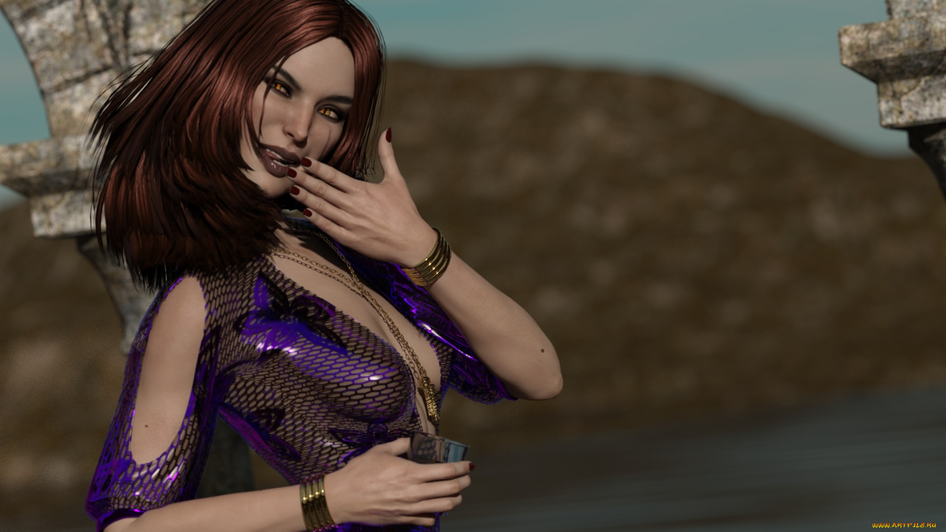 3д, графика, люди, , people, девушка, взгляд, фон