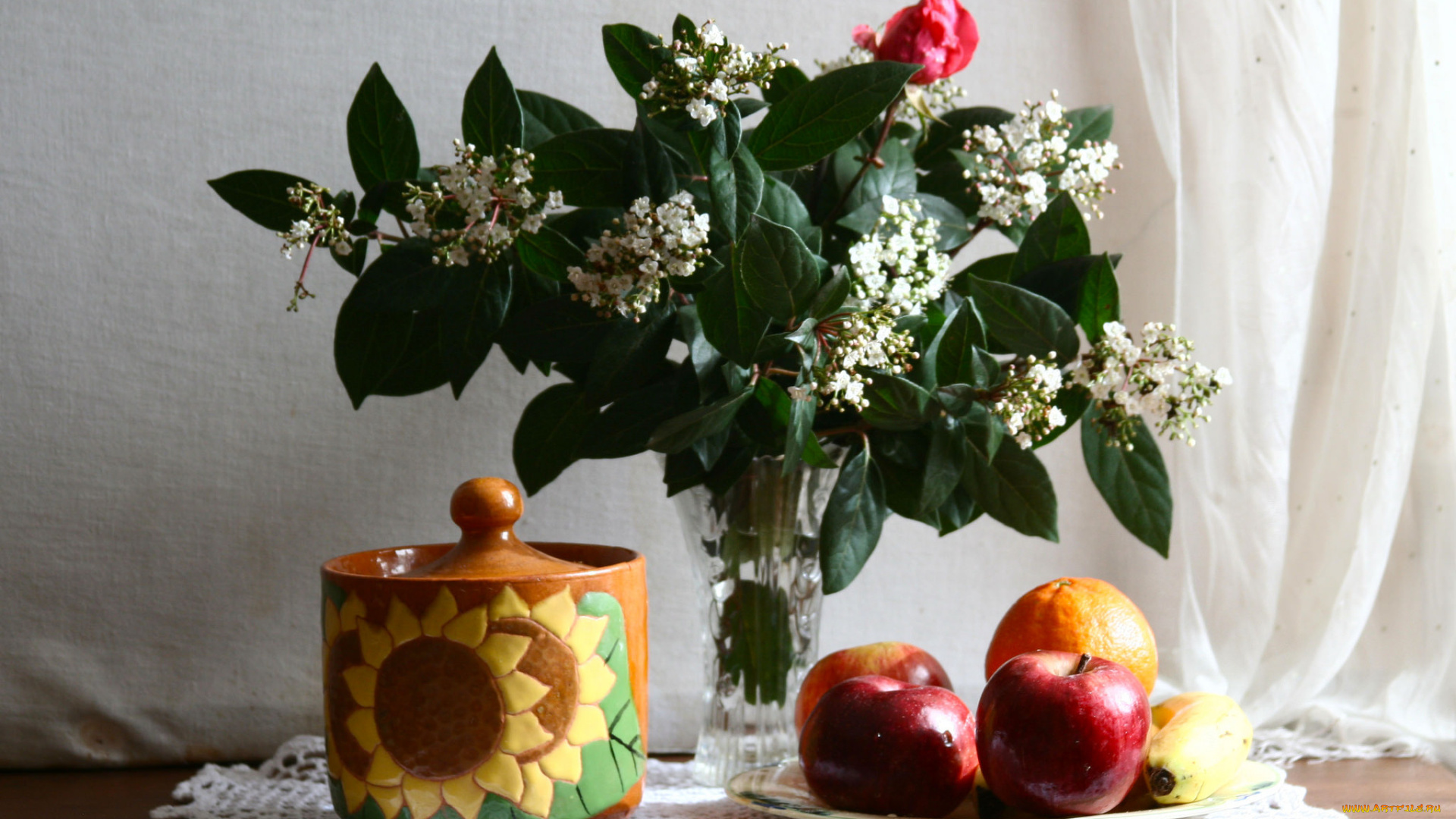 еда, натюрморт, яблоки, кувшин