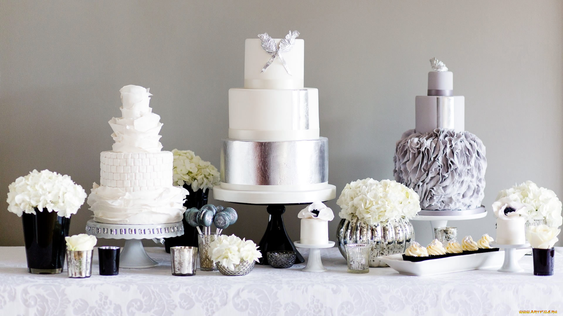 еда, торты, черно-белое, фото, свадебные
