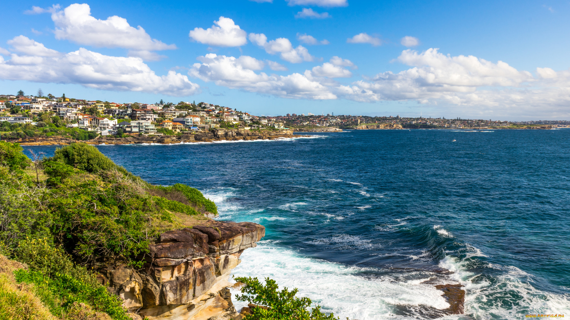 города, -, пейзажи, побережье