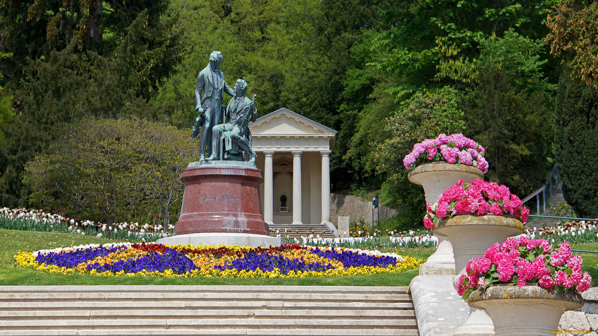 разное, садовые, и, парковые, скульптуры, цветы, скульптура, парк
