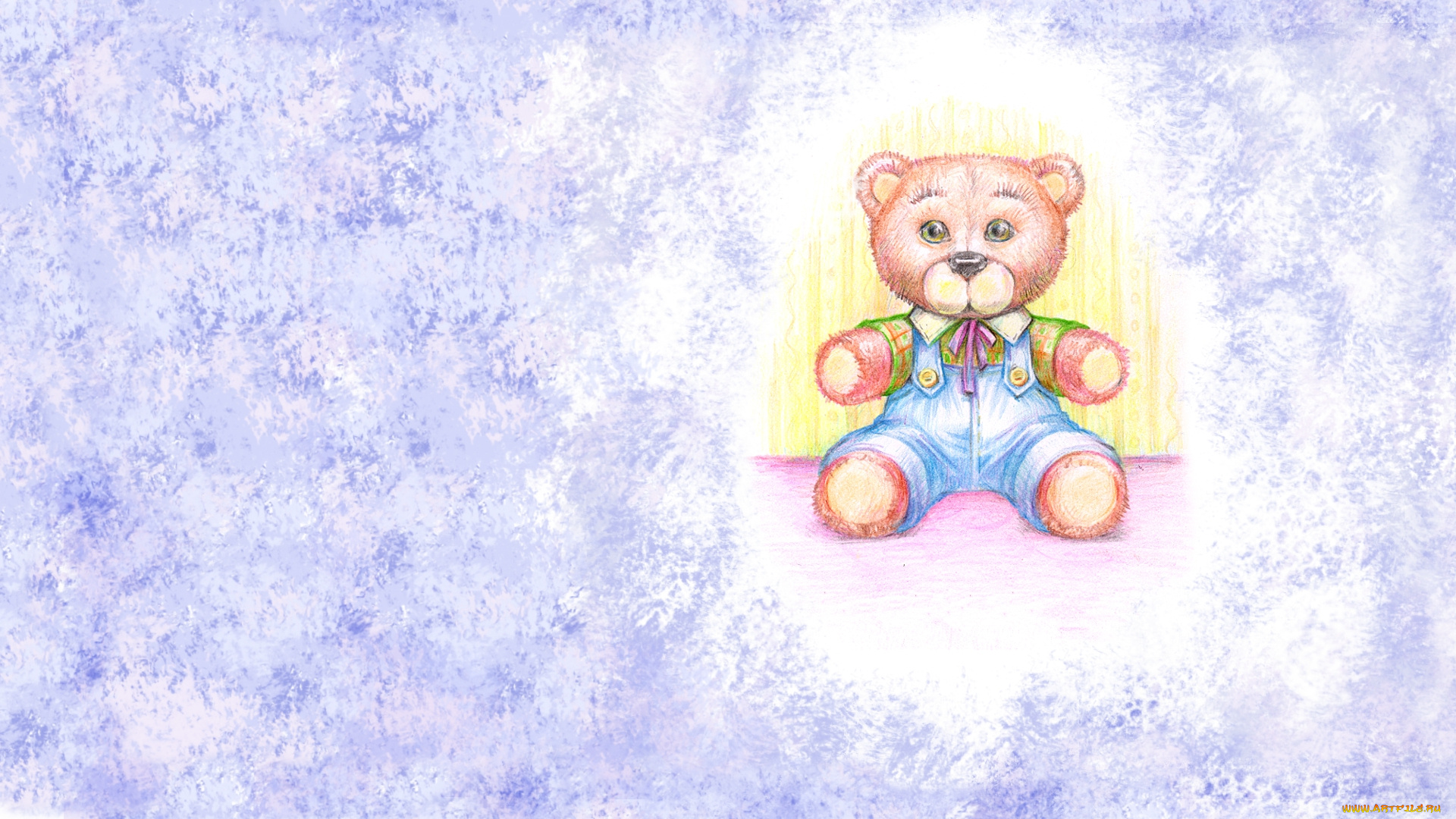 рисованное, мишки, тэдди, комбинезон, рубашка