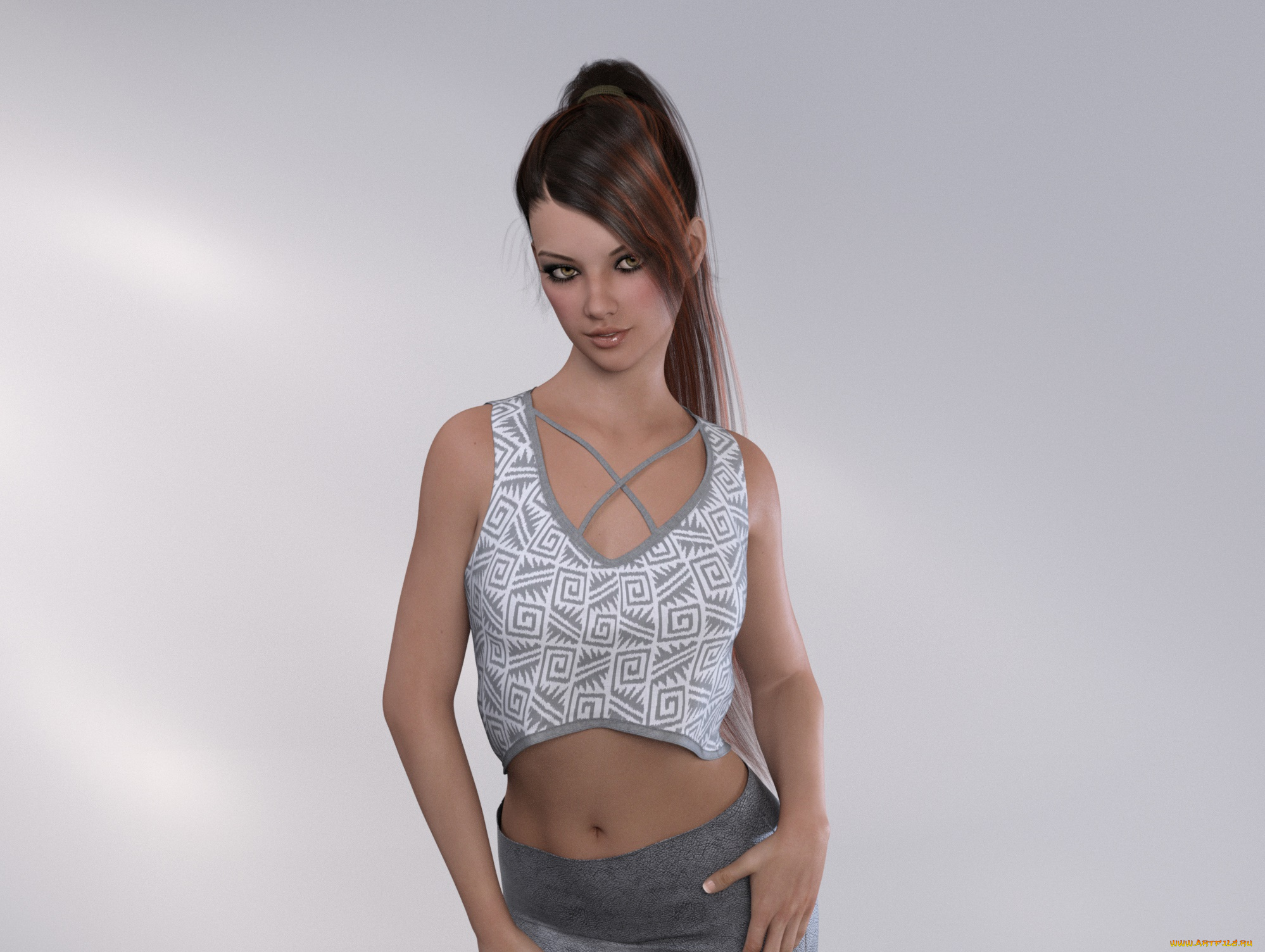 3д, графика, люди, , people, девушка, взгляд, фон