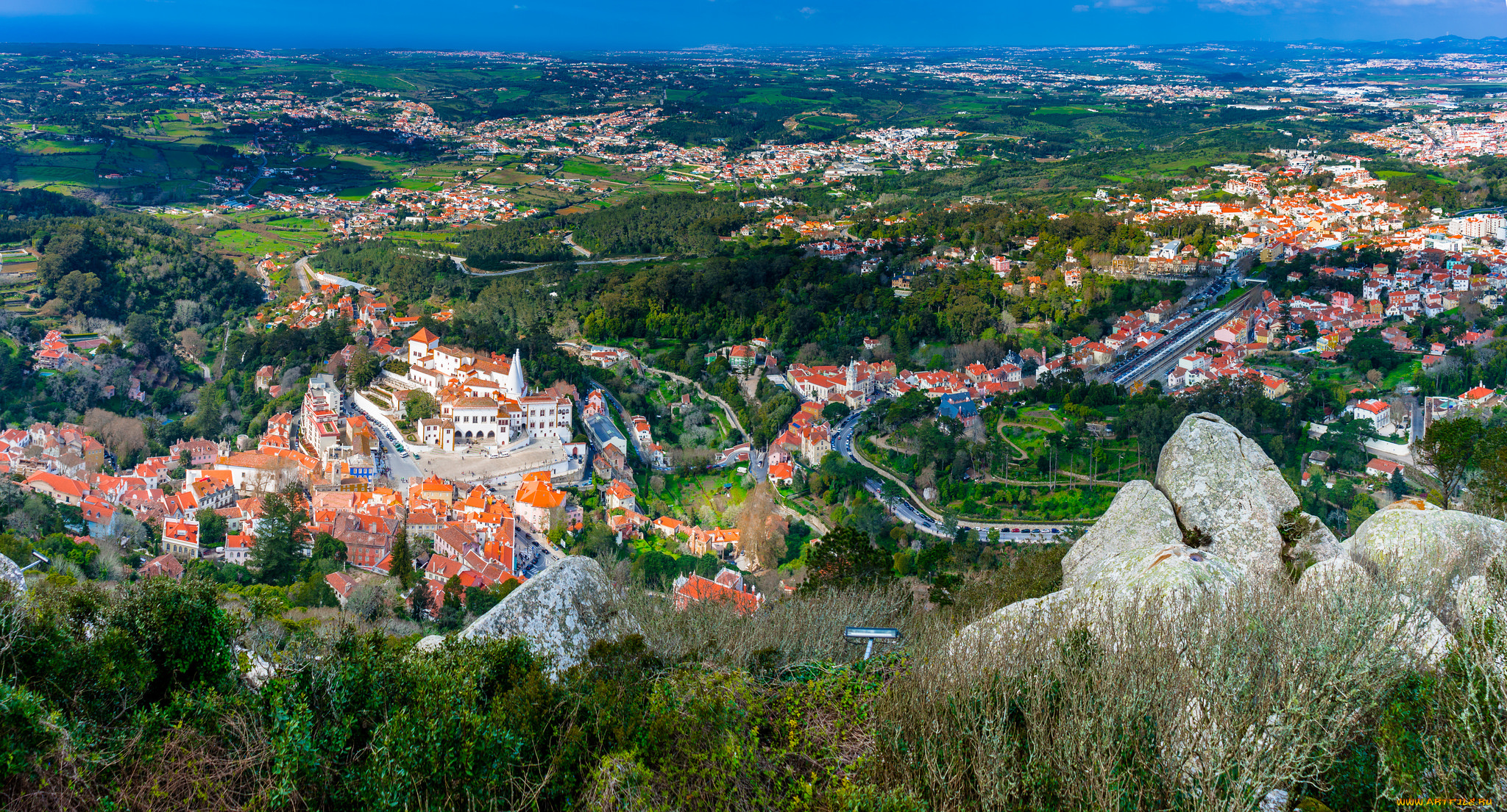 города, -, панорамы, простор