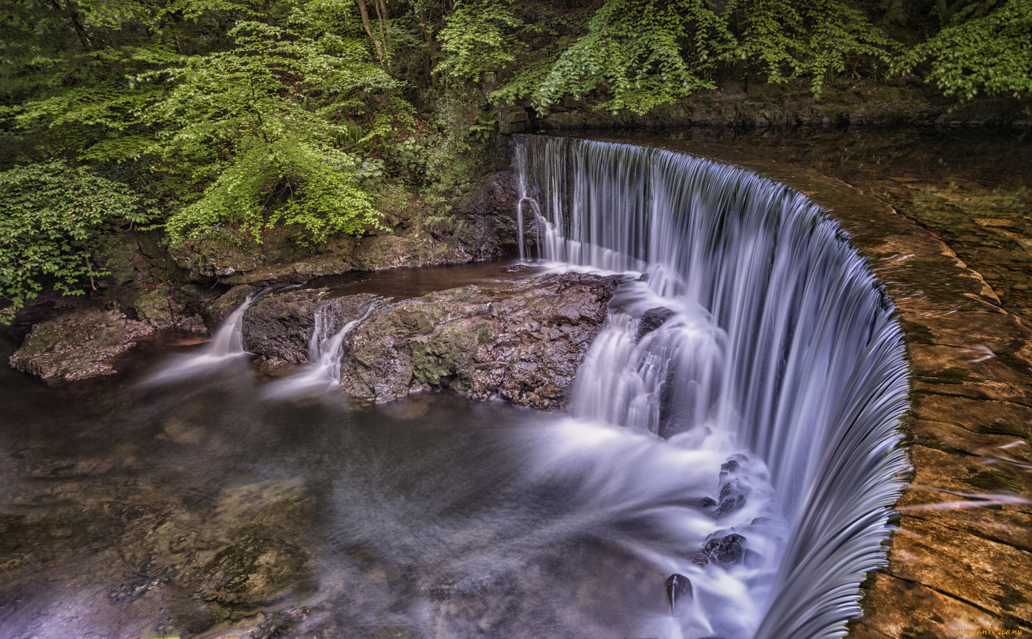 природа, водопады, водопад, камни, поток, река, вода, waterfall, rocks, stream, river, water