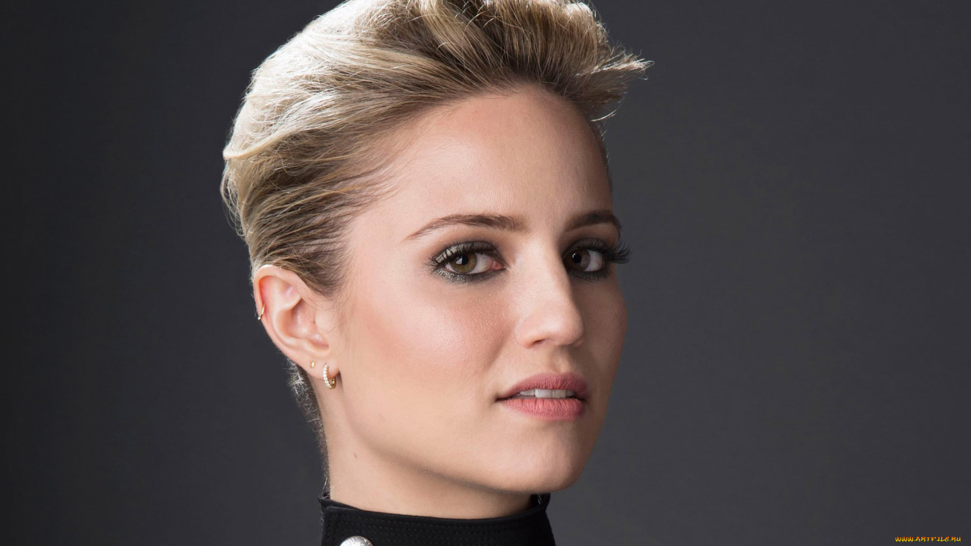 девушки, dianna, agron, блондинка, лицо, воротник