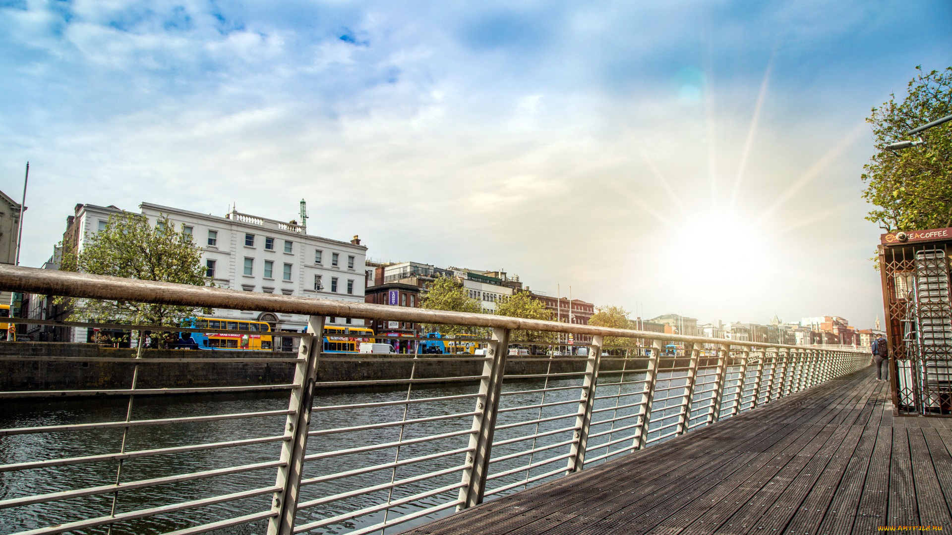 города, дублин, , ирландия, река