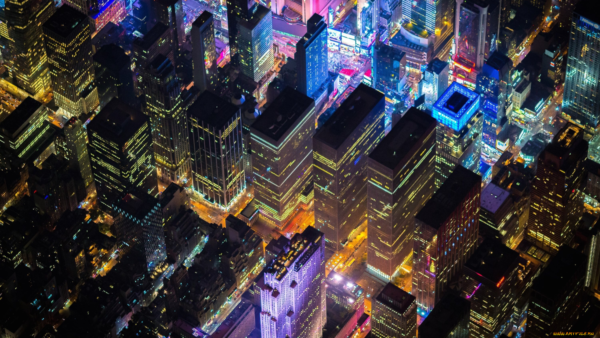 города, нью-йорк, , сша, город, панорама, здания, дома, огни