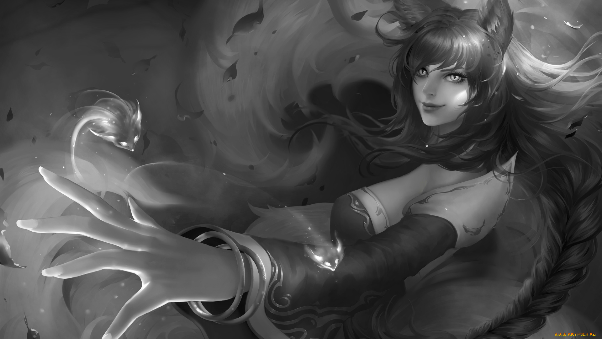 видео, игры, league, of, legends, взгляд, фон, девушка, улыбка