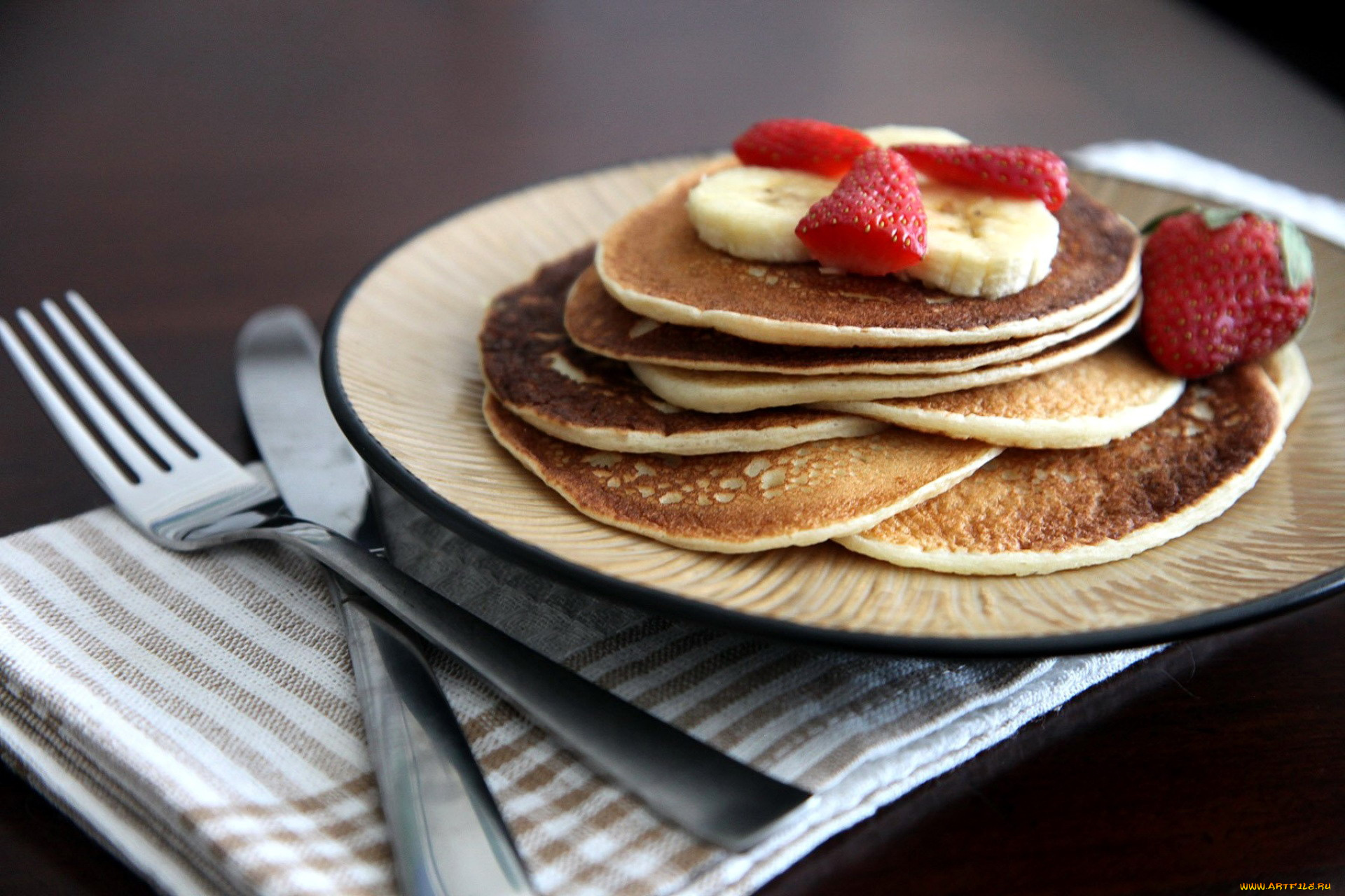 еда, блины, , оладьи, мед, оладьи