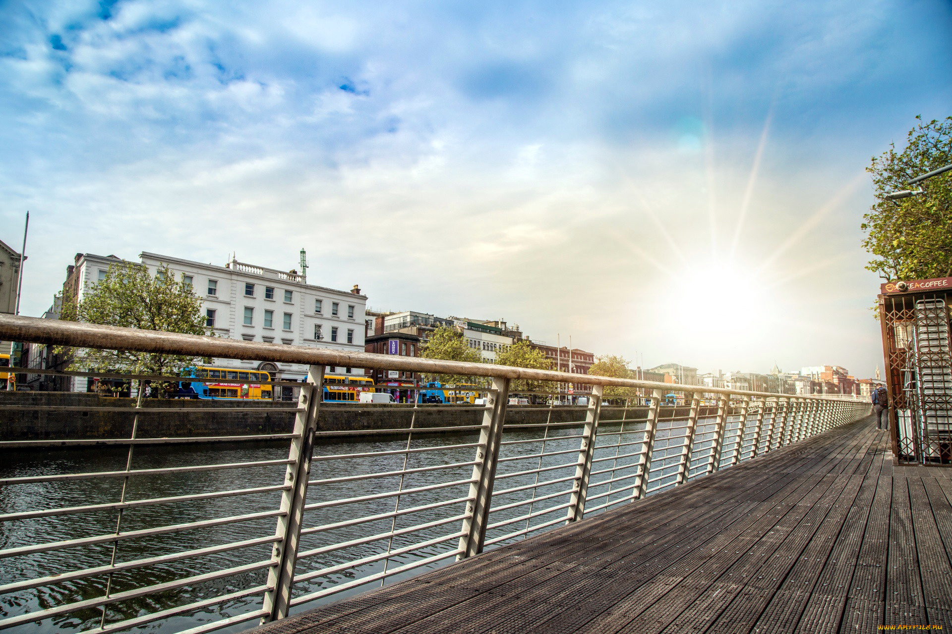 города, дублин, , ирландия, река