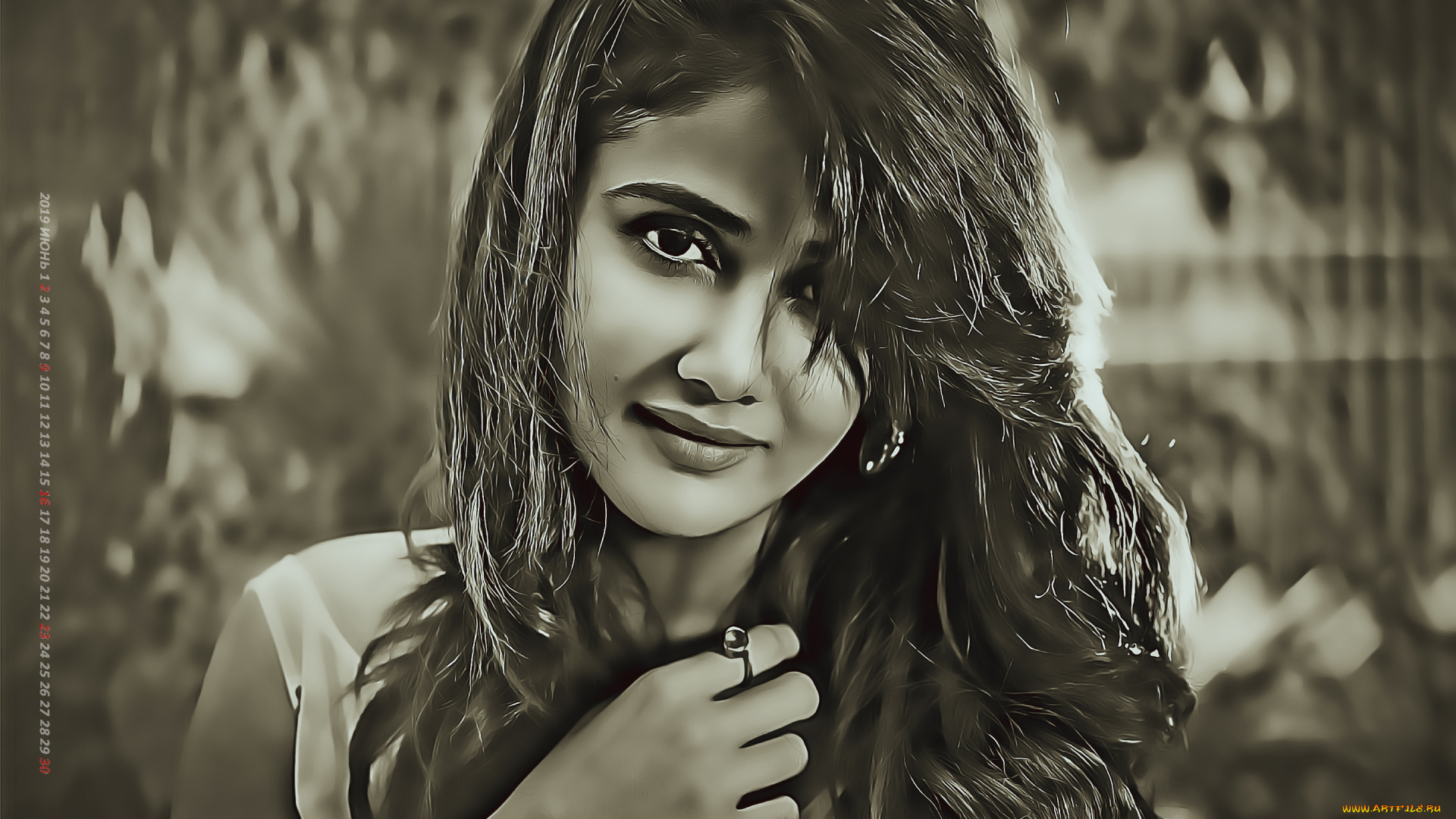 календари, компьютерный, дизайн, взгляд, лицо, женщина, 2019, calendar, девушка