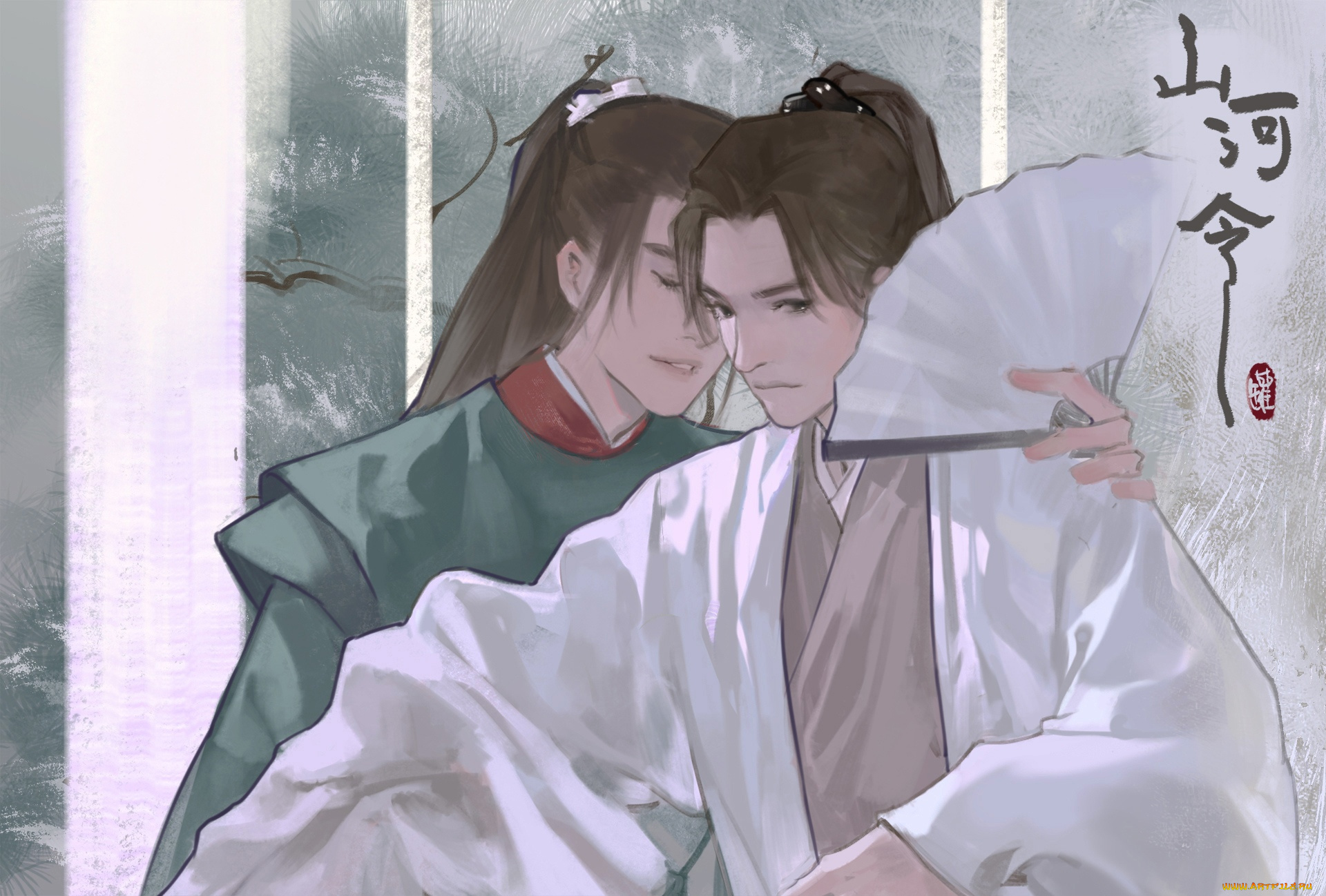 рисованное, кино, , мультфильмы, далекие, странники, парни, веер