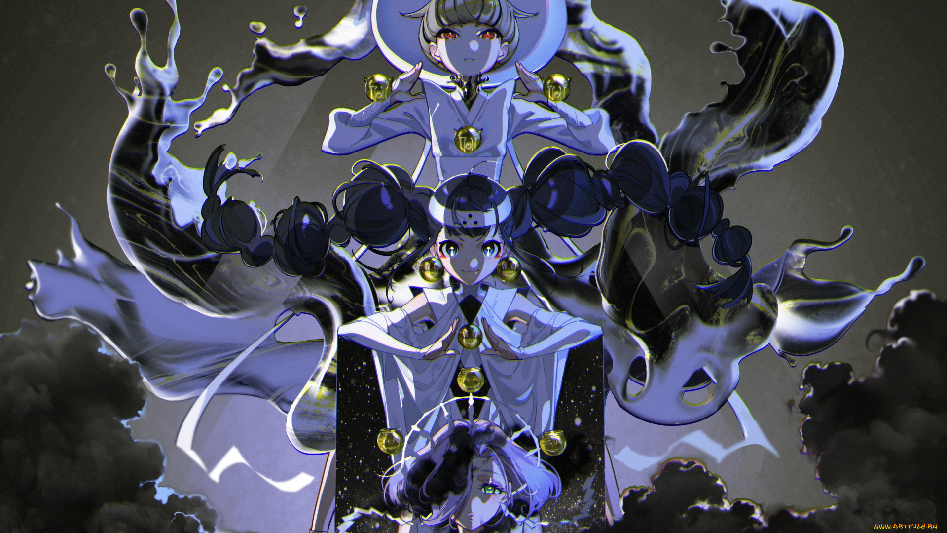 аниме, магия, , колдовство, , halloween, девушка