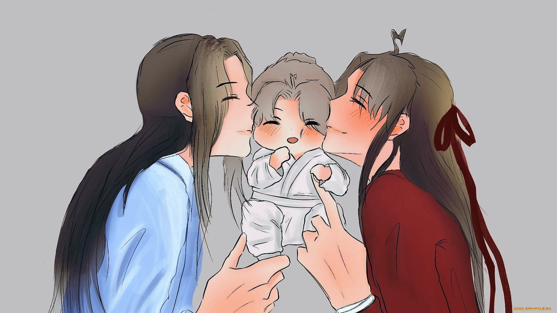 аниме, mo, dao, zu, shi, вэй, усянь, лань, ванцзи, ребенок