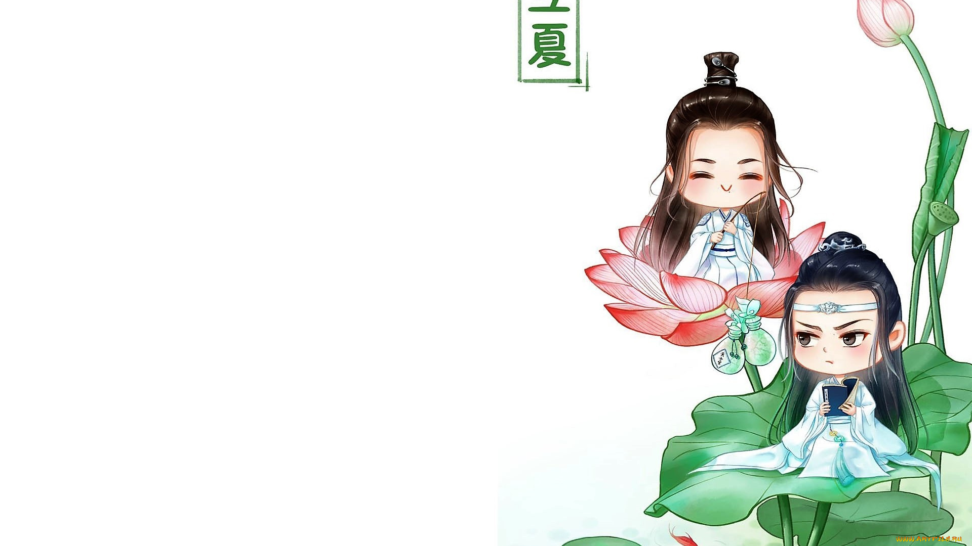 аниме, mo, dao, zu, shi, вэй, усянь, лань, ванцзи, лотосы