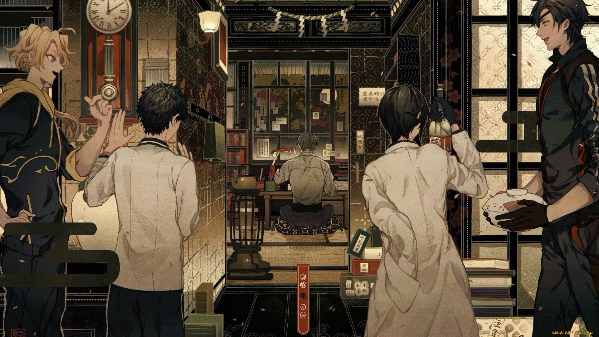 аниме, touken, ranbu, танец, мечей