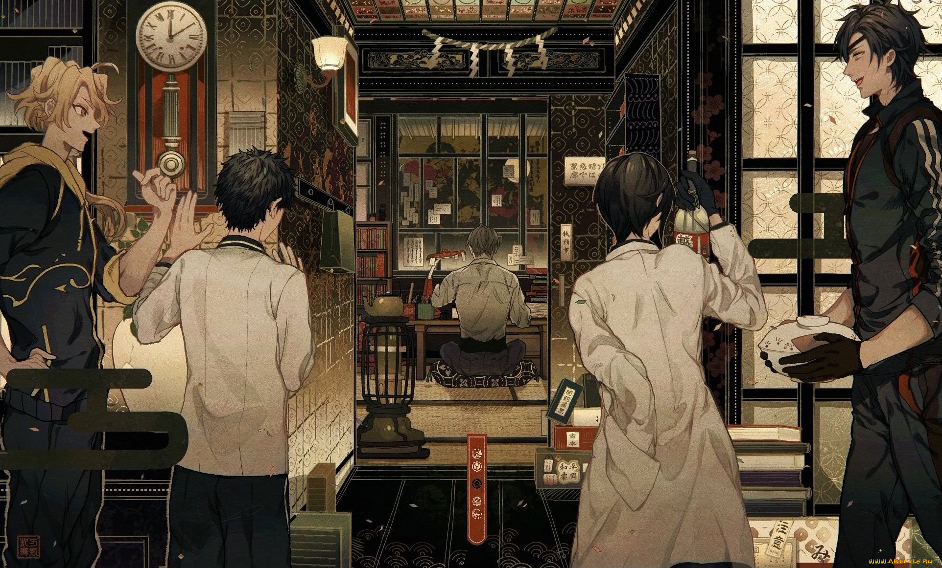 аниме, touken, ranbu, танец, мечей