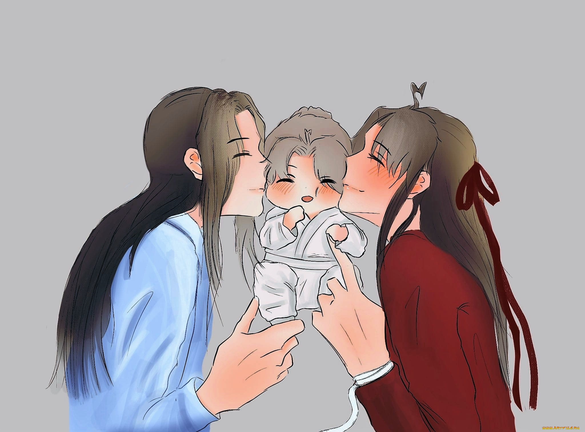 аниме, mo, dao, zu, shi, вэй, усянь, лань, ванцзи, ребенок