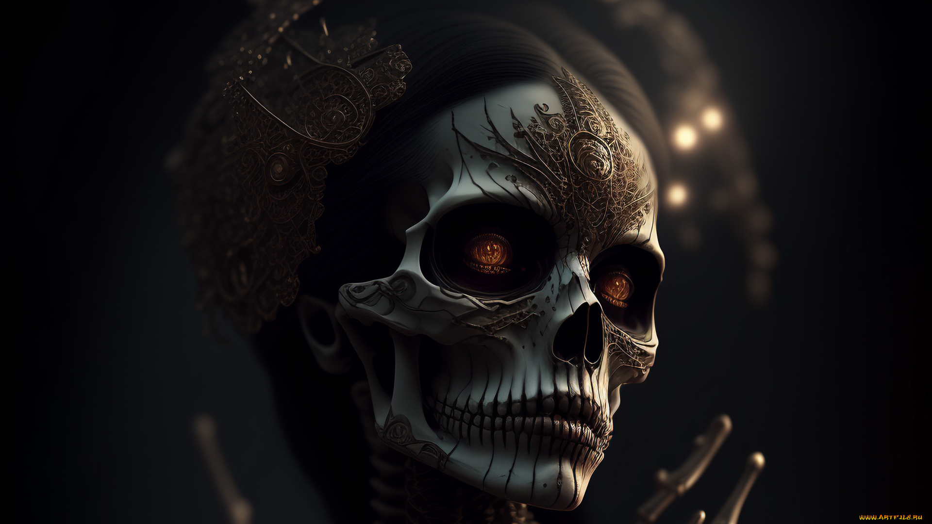 фэнтези, нежить, нейросети, графика, нейроарт, ai, art, нейронные, сети, рисунки, нейро, искусство, череп