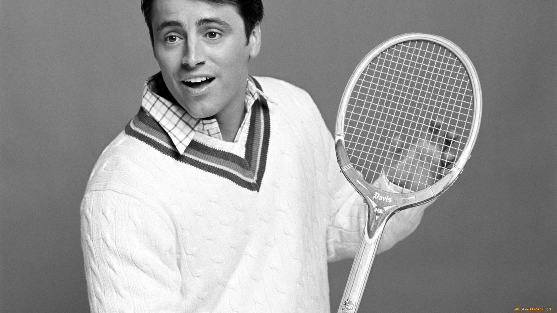 мужчины, matt, leblanc, актер, свитер, ракетка