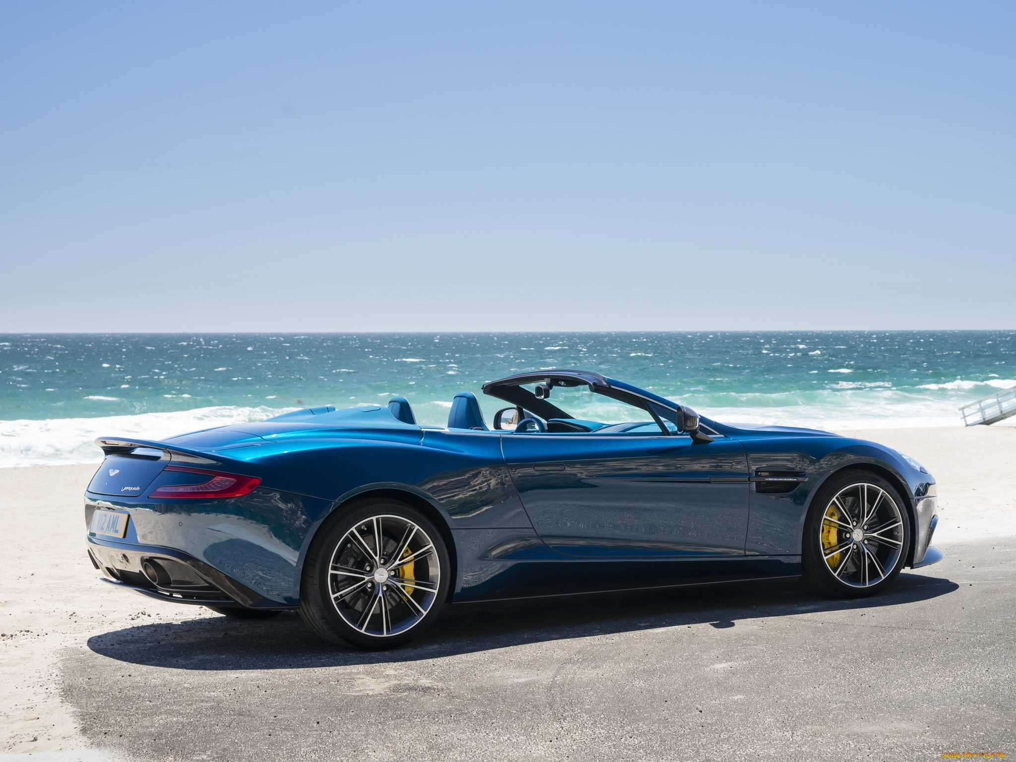 aston, martin, vanquish, автомобили, aston, martin, синий, кабриолет, море