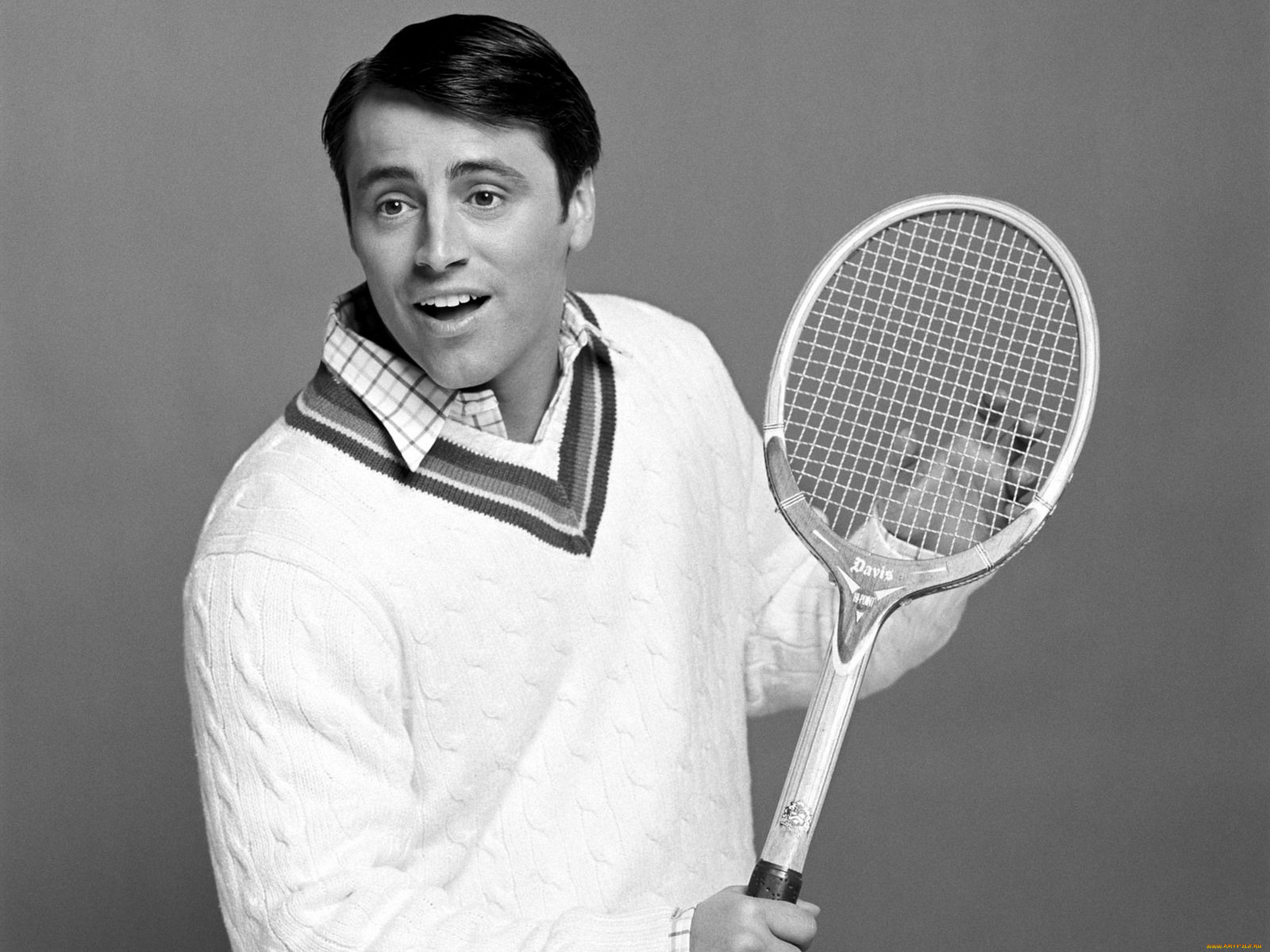 мужчины, matt, leblanc, актер, свитер, ракетка