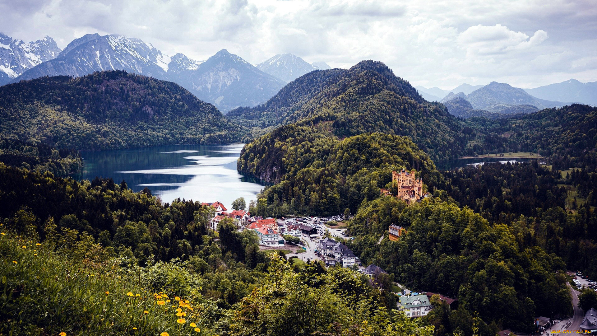 hohenschwangau, castle, bavaria, germany, города, замки, германии, hohenschwangau, castle