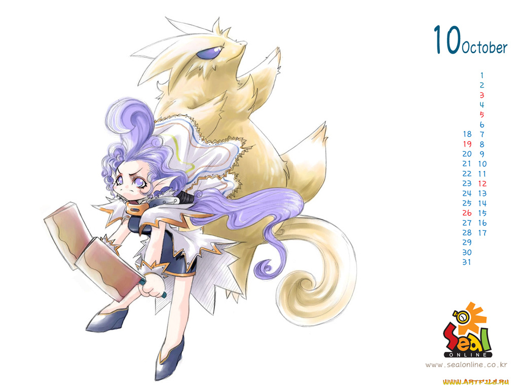 календари, аниме