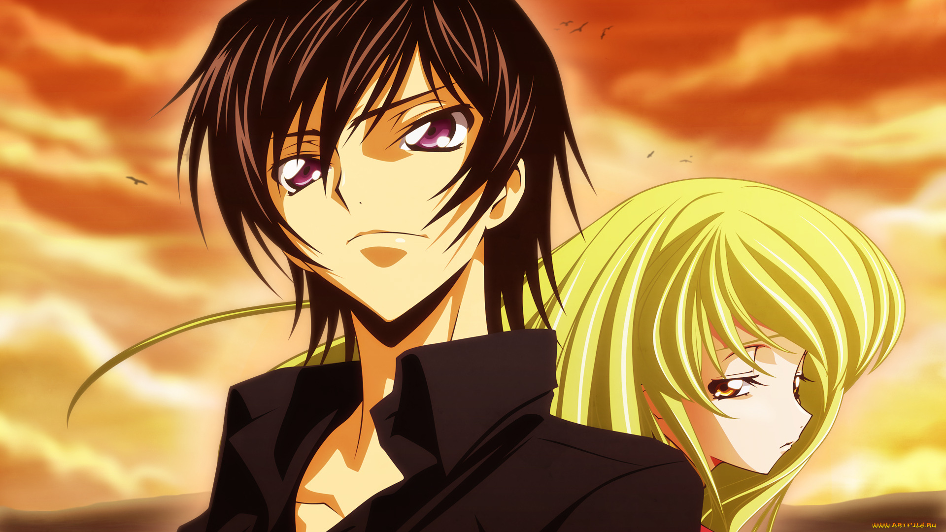 аниме, code, geass, мальчик, девушка