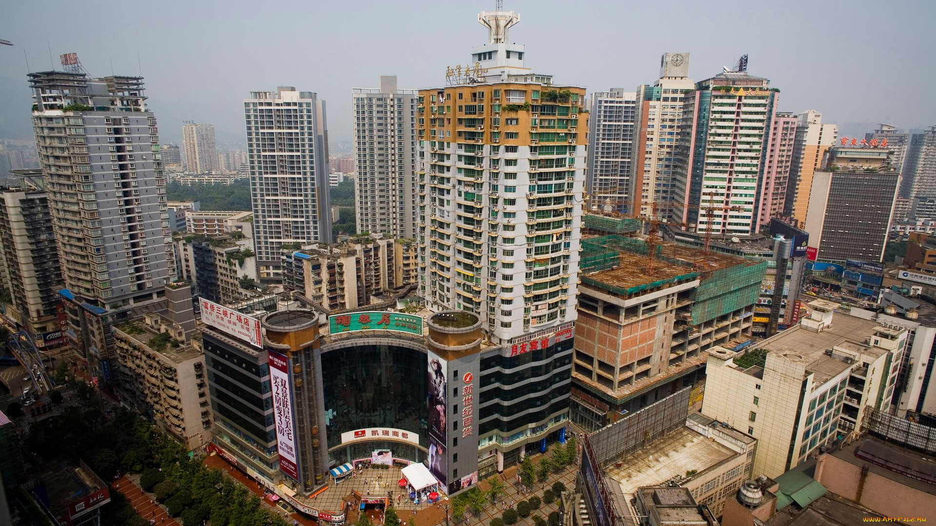 города, панорамы, Чунцин, китай