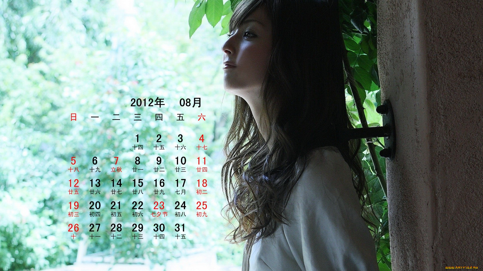 календари, девушки, азиатка