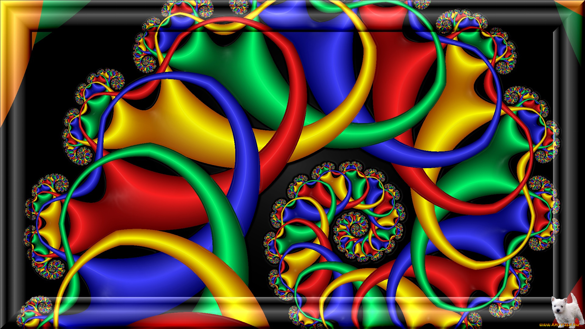 3д, графика, fractal, фракталы, узор, фон, цвета