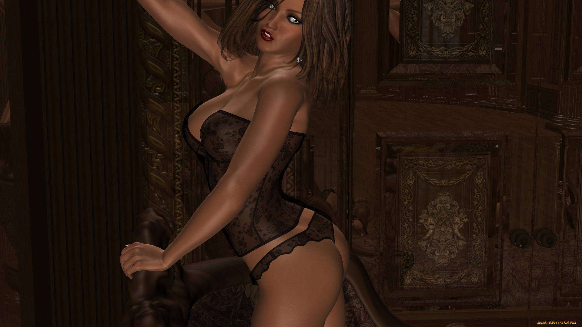 3д, графика, people, люди, девушка, взгляд