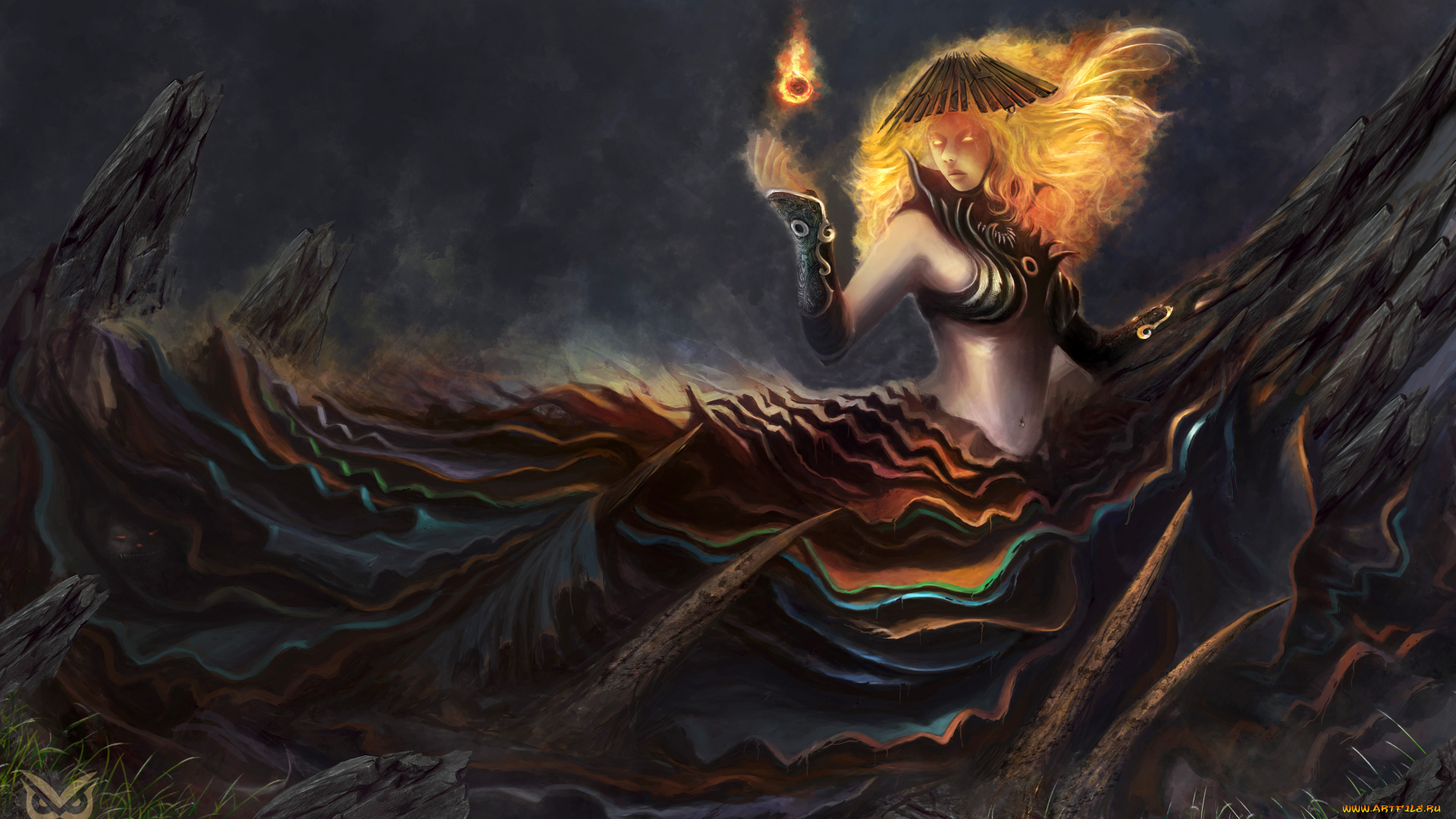 фэнтези, маги, огонь