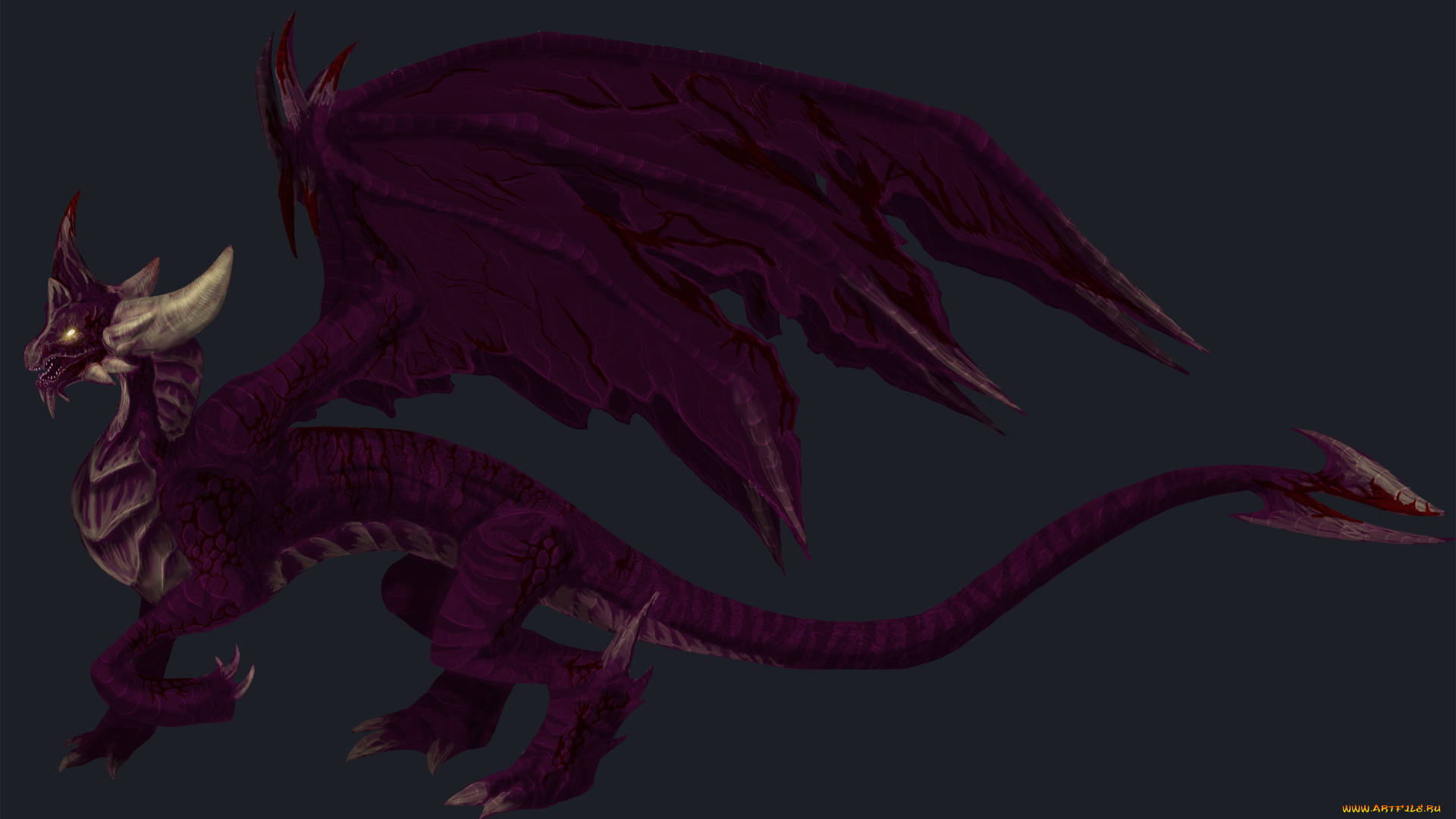 рисованные, животные, сказочные, мифические, дракон