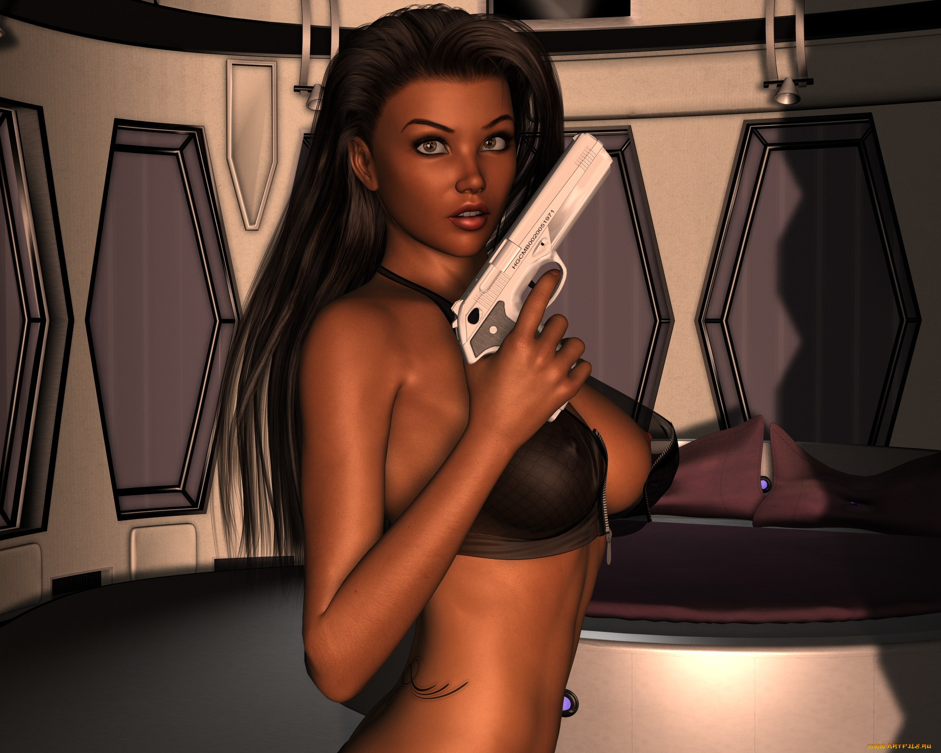 3д, графика, fantasy, фантазия, девушка, оружие