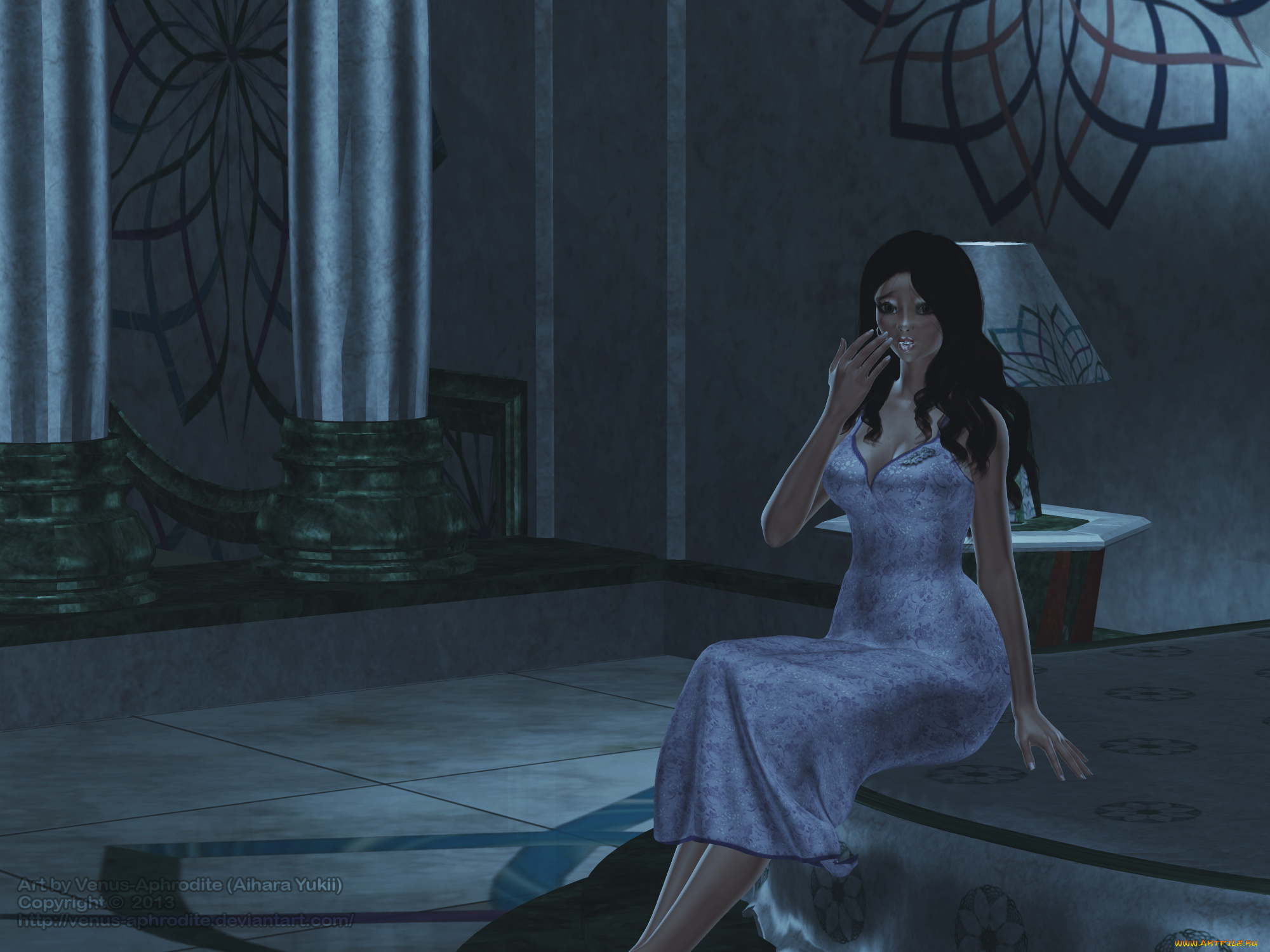 3д, графика, people, люди, комната, девушка