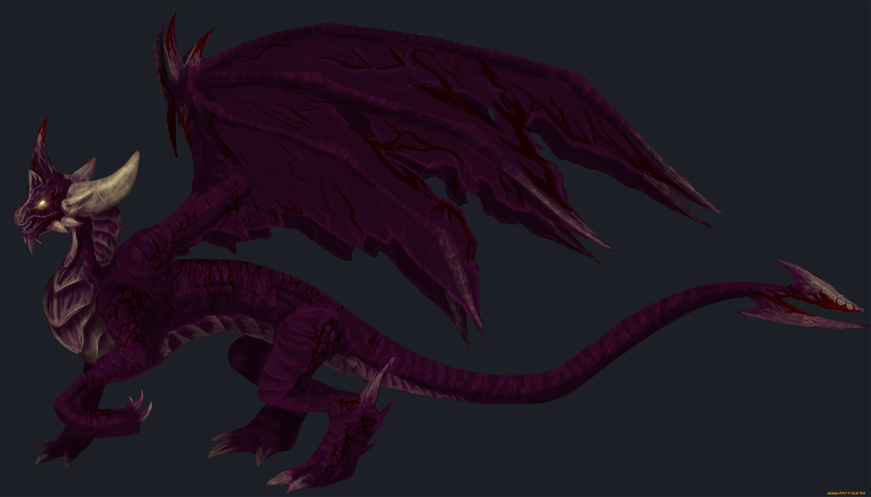 рисованные, животные, сказочные, мифические, дракон