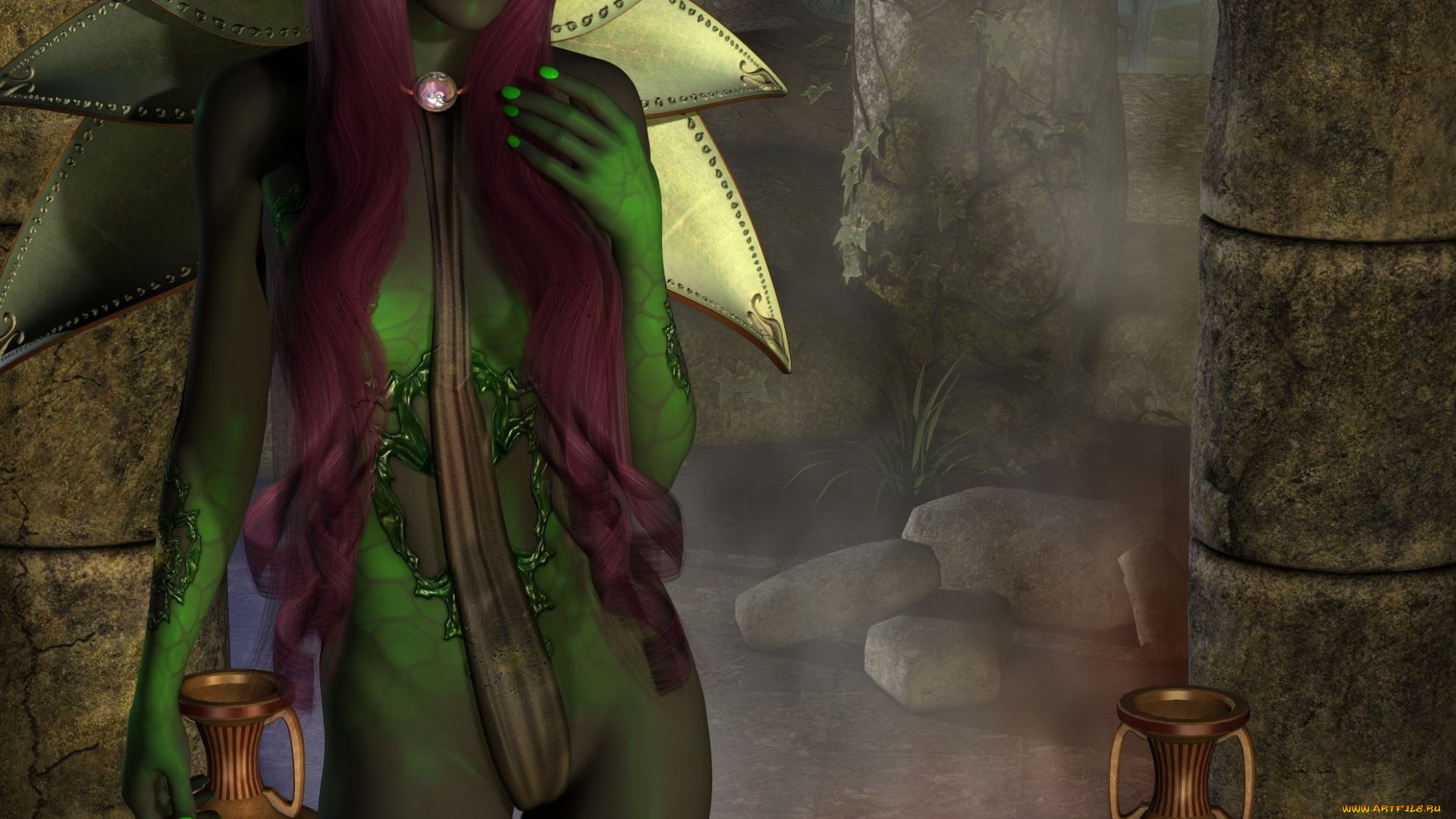 3д, графика, эльфы, , elves, эльфийка, взгляд