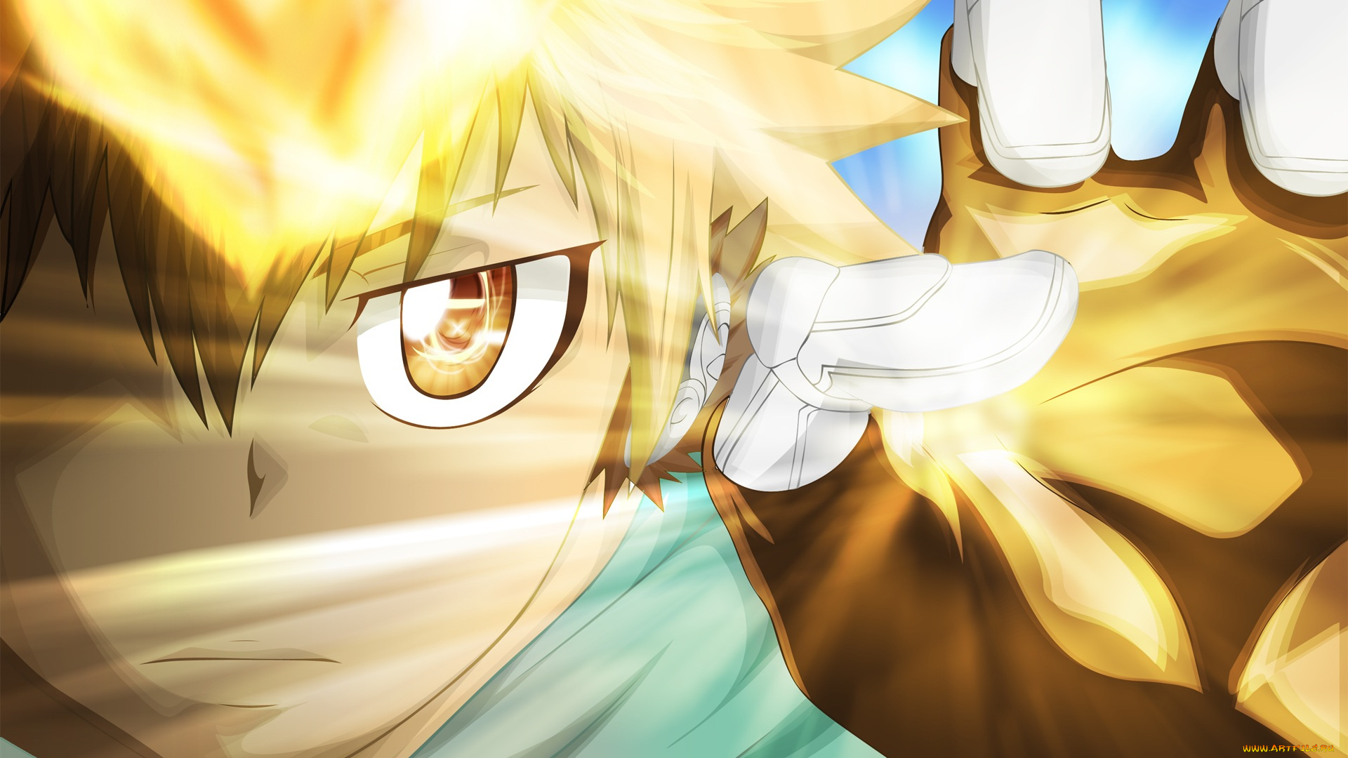 аниме, katekyo, hitman, reborn, цуна, рука, перчатка, лицо, взгляд, учитель, мафиози, реборн, пламя