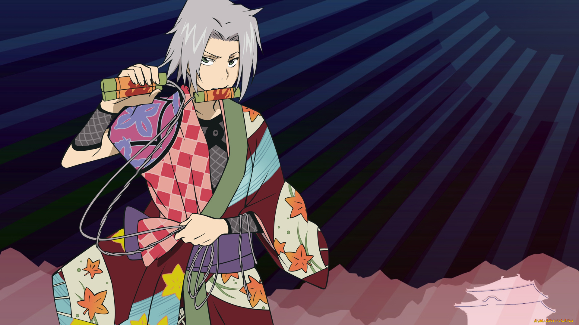 аниме, katekyo, hitman, reborn, хаято, гакудера, учитель, мафиози, реборн, серые, волосы, бомбы