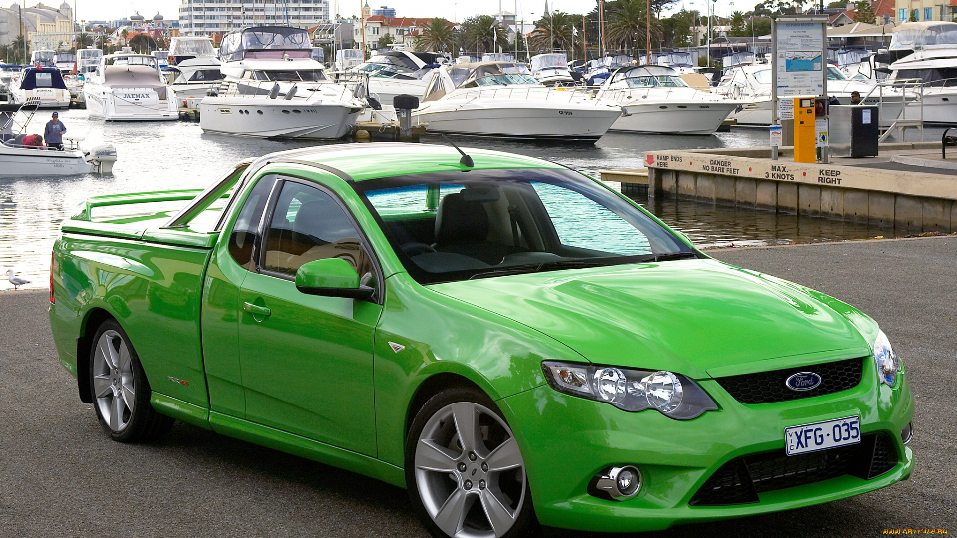 автомобили, ford, fg, ute, xr8, falcon, зеленый