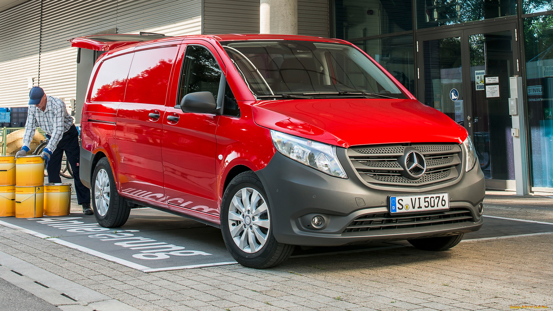 автомобили, mercedes, trucks, mercedes-benz, vito, panel, van, w639, 2014г, красный